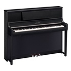 Yamaha Pianos CSP295B Black walnut tall cabinet Clavinova tablet controlled smart piano with bench