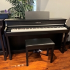 Yamaha Pianos CLP835B Matte black Clavinova console digital piano with bench